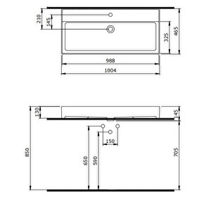 Milano 100 Cm Lavabo 1378-001-0126 Parlak Beyaz