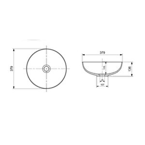 Sottile Slim Çanak Lavabo 38 Cm Parlak Beyaz 1494-001-0125