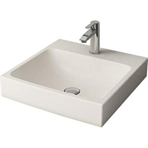 Scala Tezgahüstü Lavabo 48x48 Cm Parlak Bisküvi 1076-014-0126