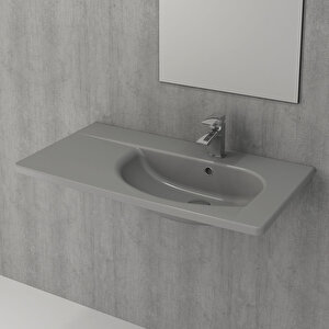 Tao Arch Etajerli Lavabo 86 Cm Mat Gri 1020-006-0126