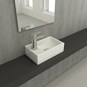 Milano Dar Sol Lavabo 1418-001-0126 Parlak Beyaz