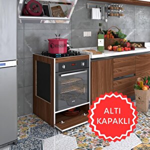 Ankastre Modülü Kabini Vanadyum3 Cvz Fırın Ocak Dolabı Kapaklı Beyaz