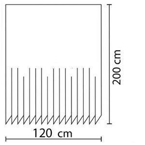 Tropik Banyo Duş Perdesi 5033 Gri Tek Kanat 1x120x200