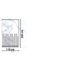 Zethome Evdy Banyo Duş Perdesi 4961 P. Tek Kanat 1x110x200