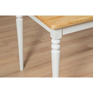 Harput Masa Ve Ameri̇kan Sandalye Takımı Meşe Beyaz  120 x 80 Cm