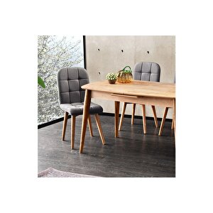 Essen Masa Ve Etro Sandalye Takımı Cevi̇z 130 x 80 Cm