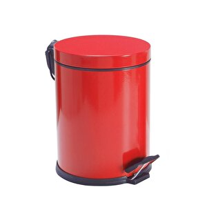 Kırmızı İkili Banyo Seti (çöp Kovası-tuvalet Fırçası)