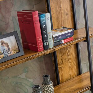 Wooden Ladin Ahşap Kitaplık