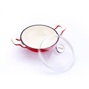 Lava Döküm Mini Wok Yekpare Kulplu Cam Kapaklı Edition Serisi Çap(ø)16cm.