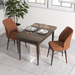 Neri Barok Desen 70x110 Sabit  Mutfak Masası Takımı  2 Adet Sandalye