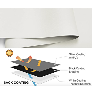 Ekru %100 Blackout Işık Geçirmez Stor Perde 200x200 cm