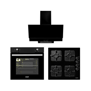 Li̇ne  Si̇yah 3 Lü Ankastre Set (ed401-eo320-ef200)