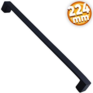 Bihter Düz Mobilya Mutfak Dolabı Çekmece Dolap Kapak Kulpu Kulbu Siyah 224 Mm Metal Kulp