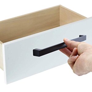 Bihter Düz Mobilya Mutfak Dolabı Çekmece Dolap Kapak Kulpu Kulbu Siyah 224 Mm Metal Kulp