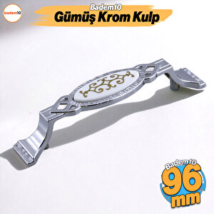 Palmira Mobilya Mutfak Dolabı Çekmece Dolap Kapak Kulpu Kulpları Kulbu Krom Renk 96 Mm Metal Kulp