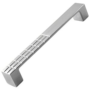 Bihter Desenli Mobilya Mutfak Dolabı Çekmece Dolap Kapak Kulpu Kulpları Kulbu Krom 128 Mm Metal Kulp