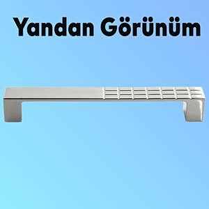 Bihter Desenli Mobilya Mutfak Dolabı Çekmece Dolap Kapak Kulpu Kulpları Kulbu Krom 128 Mm Metal Kulp