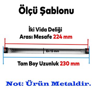 Bihter Düz Mobilya Mutfak Dolabı Çekmece Dolap Kapak Kulpu Kulbu Krom 224 Mm Metal Kulp