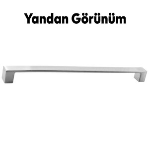Bihter Düz Mobilya Mutfak Dolabı Çekmece Dolap Kapak Kulpu Kulbu Krom 224 Mm Metal Kulp