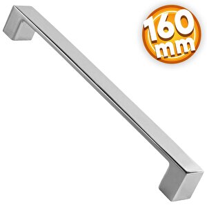 Bihter Düz Mobilya Mutfak Dolabı Çekmece Dolap Kapak Kulpu Kulbu Krom160 Mm Metal Kulp