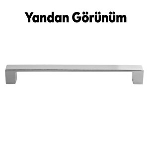 Bihter Düz Mobilya Mutfak Dolabı Çekmece Dolap Kapak Kulpu Kulbu Krom160 Mm Metal Kulp