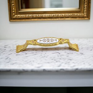 Palmira (96 Mm - 9.6 Cm) Gold Metal Mobilya Mutfak Dolabı Çekmece Dolap Kapak Kulpu Kulbu Kulpları