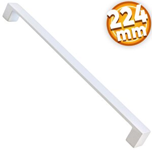 Bihter Düz Mobilya Mutfak Dolabı Çekmece Dolap Kapak Kulpu Kulbu Beyaz 224 Mm Metal Kulp