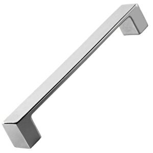 Bihter Düz  Mobilya Mutfak Dolabı Çekmece Dolap Kapak Kulpu Kulbu Krom 128 Mm Metal Kulp