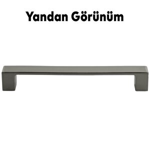 Bihter Düz Mobilya Mutfak Dolabı Çekmece Dolap Kapak Kulpu Kulbu Füme 128 Mm Metal Kulp