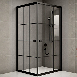 Duşakabin Kare Siyah Çizgi 90x90 Cm 90x90 cm