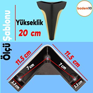 Endülüs Mobilya Kanepe Tv Ünitesi Konsol Koltuk Ayağı Siyah Renk 20 Cm Ayak
