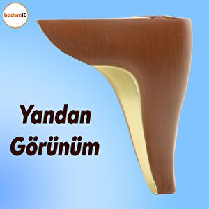 Endülüs Mobilya Kanepe Sehpa Tv Ünitesi Baza Koltuk Ayağı Kahverengi Renk 15 Cm Ayakları
