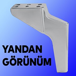 Logan 6'lı Set Mobilya Tv Ünitesi Çekyat Koltuk Kanepe Destek Ayağı 16 Cm Krom Ayak M8 Civatalı
