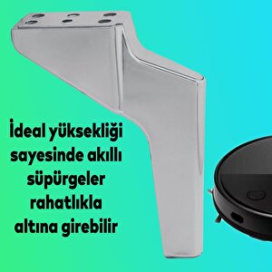 Logan 6'lı Set Mobilya Tv Ünitesi Çekyat Koltuk Kanepe Destek Ayağı 16 Cm Krom Ayak M8 Civatalı