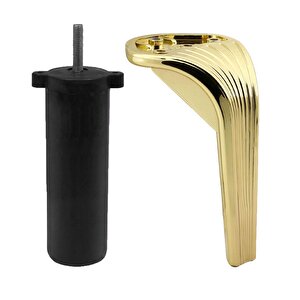 Lotus 6'lı Set Mobilya Tv Ünitesi Çekyat Koltuk Kanepe Destek Ayağı 16 Cm Altın Ayak M8 Civatalı