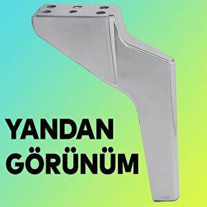 Logan 6'lı Set Mobilya Tv Ünitesi Çekyat Koltuk Kanepe Destek Ayağı 19 Cm Krom Ayak M8 Civatalı