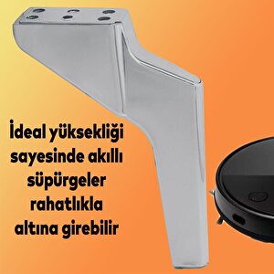 Logan 6'lı Set Mobilya Tv Ünitesi Çekyat Koltuk Kanepe Destek Ayağı 19 Cm Krom Ayak M8 Civatalı