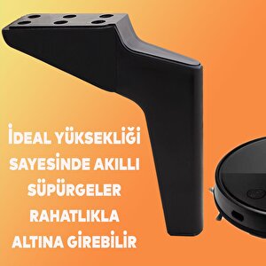 Logan 6'lı Set Mobilya Tv Ünitesi Çekyat Koltuk Kanepe Destek Ayağı 16 Cm Siyah Ayakları M8 Civata