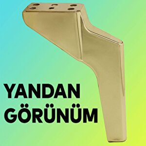 Logan 6'lı Set Mobilya Tv Ünitesi Çekyat Koltuk Kanepe Destek Ayağı 19 Cm Altın Ayak M8 Civatalı