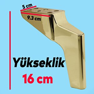 Logan 6'lı Set Mobilya Tv Ünitesi Çekyat Koltuk Kanepe Destek Ayağı 16 Cm Altın Ayak M8 Civatalı