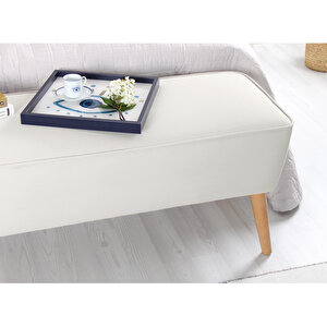 Dunel Bench Puf Krem
