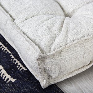 Homedius Sofa Buklet Kapitoneli Yer-sedir Minderi Beyaz-çift