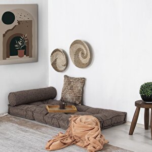 Homedius Sofa Buklet Kapitoneli Yer-sedir Minderi Beyaz-çift