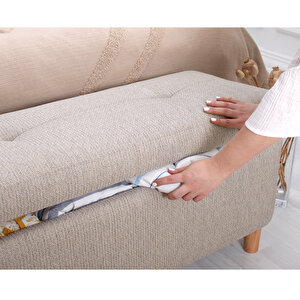 Rocio Sandıklı Bench Puf Kahve