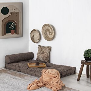 Homedius Sofa Buklet Kapitoneli Yer-sedir Minderi Kırmızı-çift