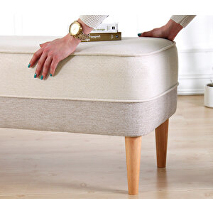 Randler Bench Puf - Krem