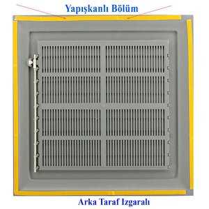 Menfez Banyo Wc Tuvalet Havalandırma Plastik Panjur Gri 35x45 Cm