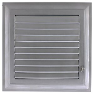 Menfez Banyo Wc Tuvalet Havalandırma Plastik Panjur Gri 35x45 Cm
