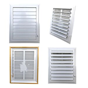 Menfez Banyo Wc Tuvalet Havalandırma Plastik Panjur Beyaz 45x55 Cm