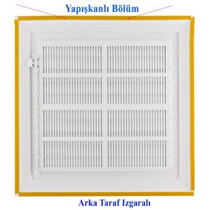Menfez Banyo Wc Tuvalet Havalandırma Plastik Panjur Beyaz 27x32 Cm